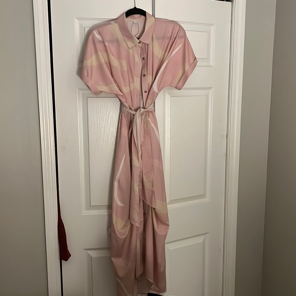 Pink Wrap Dress